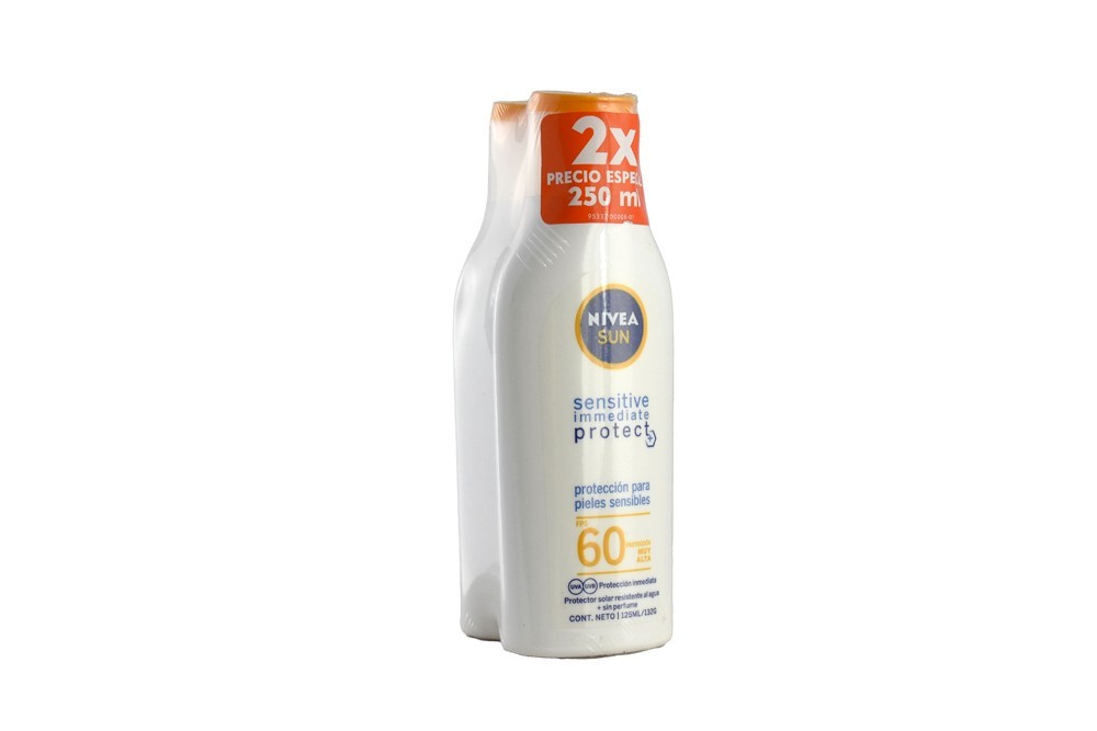 Bloqu Nivea Sun Protec Sensible Piel Del Fps60 2 Fcos 125 Ml
