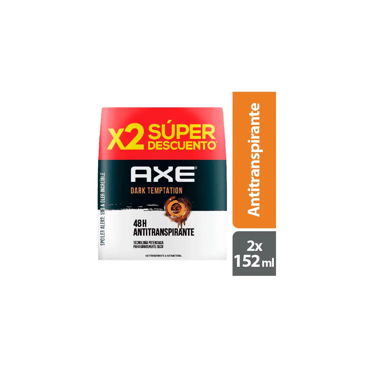 2 Desodorante axe Spray Dar.temptation 152ml S.o