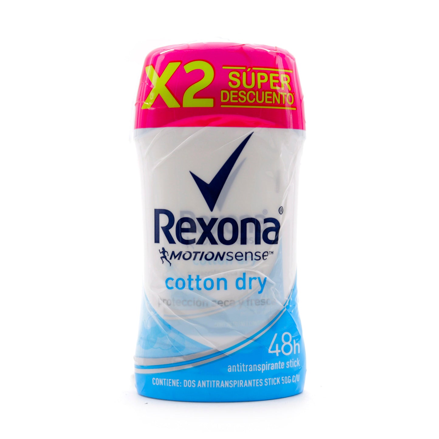 2 Desodorantes Rexona Barra Cotton 50 Gr