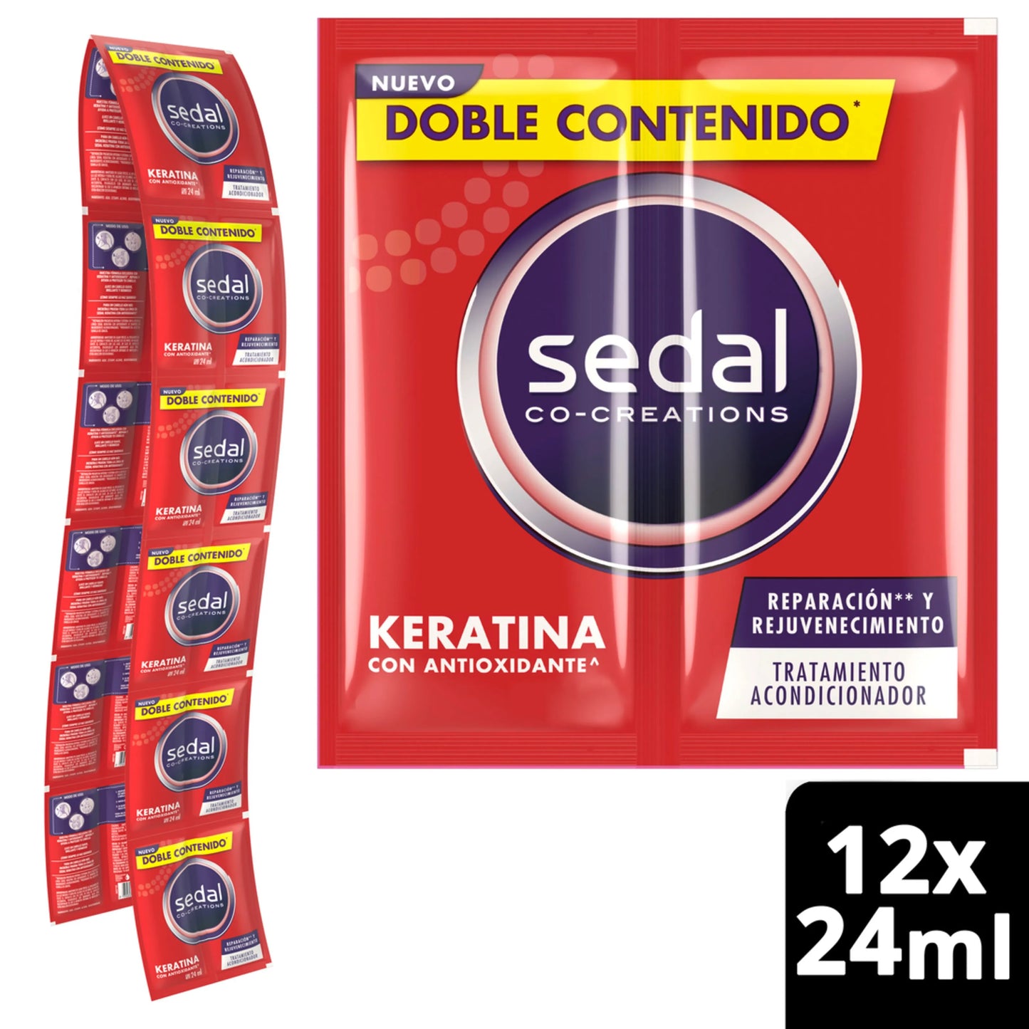 Acondicionador Sedal Keratina Antioxidante 24 Mililitros Sobres