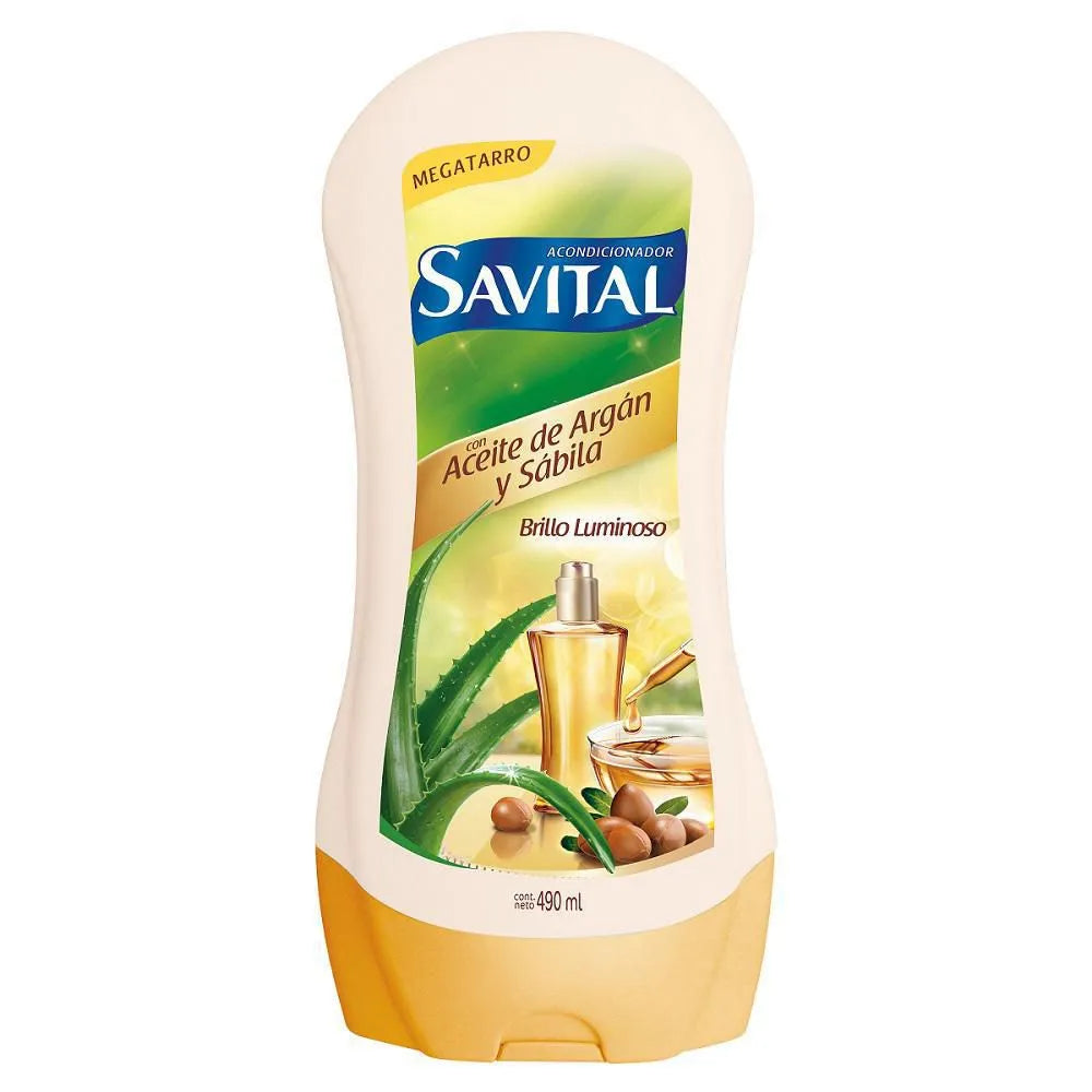 Acondicionador.SAVITAL Argan Y Sabila 490 ml