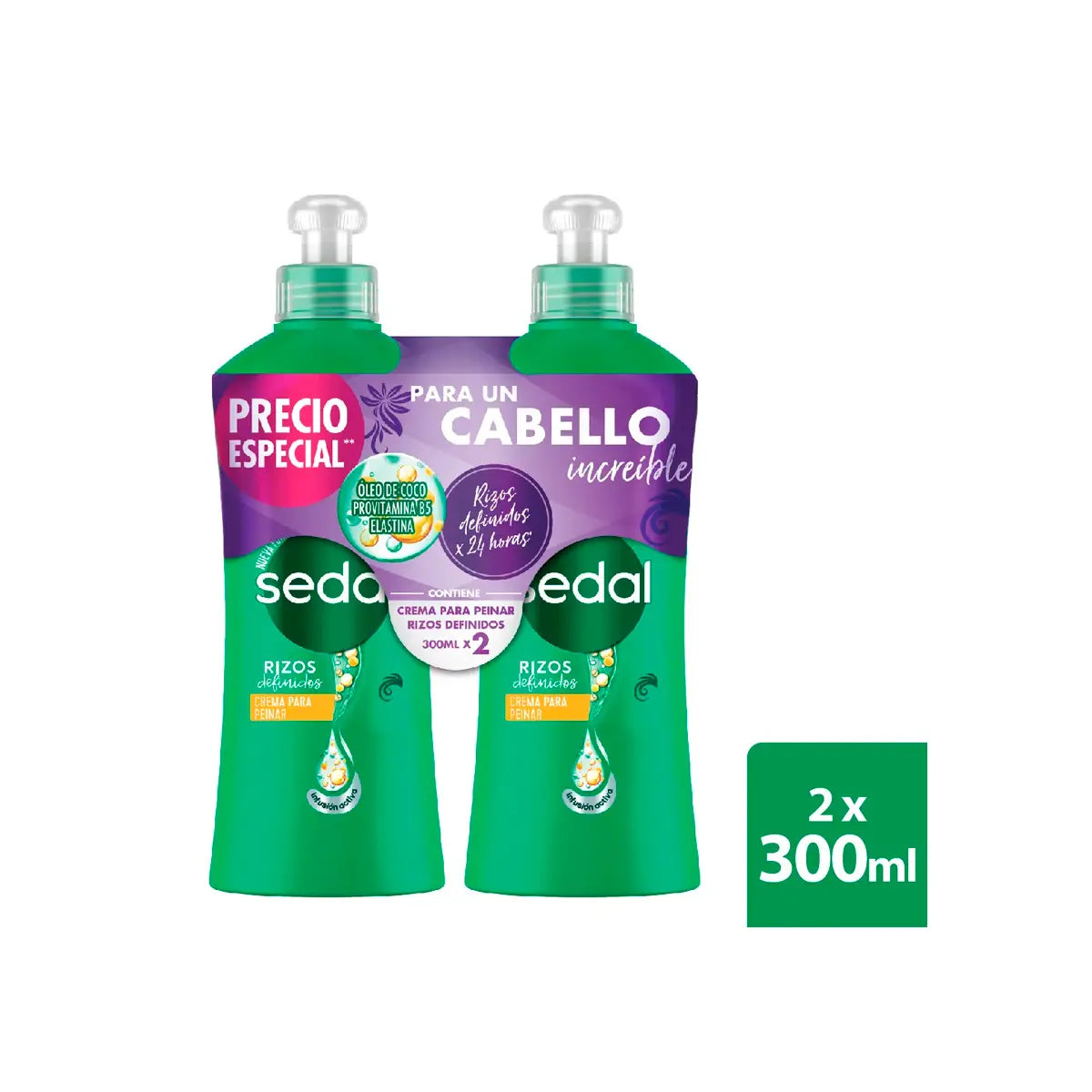 2 Crema.P.PEINAR Sedal Riz.definidos 300gr