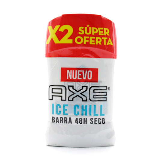2 Desodorante   Axe Stick Ice Chill 50 gr Super
