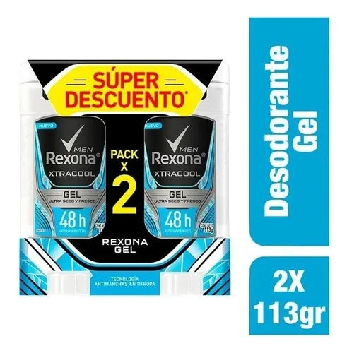 Duo Pack Rexona Men Xtracoo Gel 113 gr