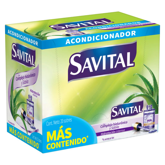 Acondicionador.SAVITAL C.hialuronico 22 ml 20 Sbs