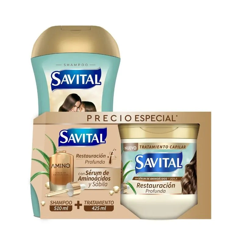Shampoo Savital Nutritiva Mult.510ml+trat425ml (2)