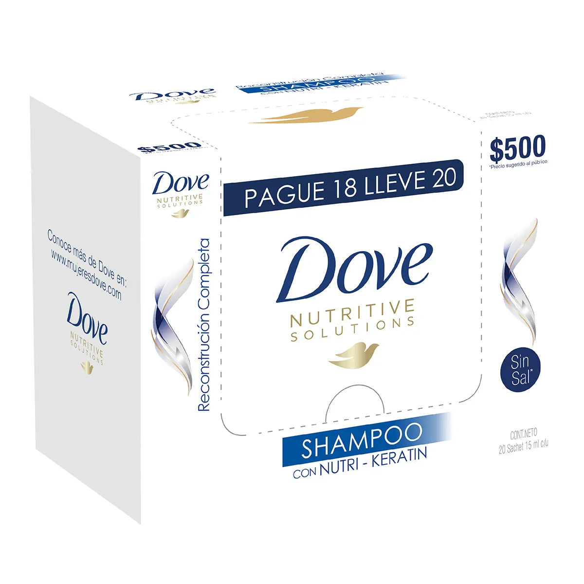 Shampoodove Reconstruccion+kera 24 Sbs 18ml