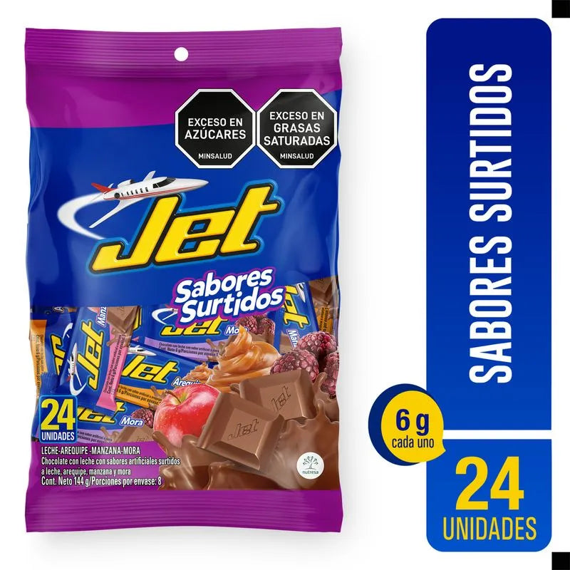 Chocolatina Jet Surtido 24 Unidades