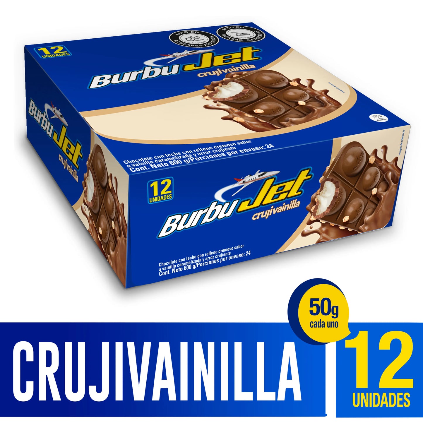 Chocolatina Burbujet 50 Gr 12 Unidades