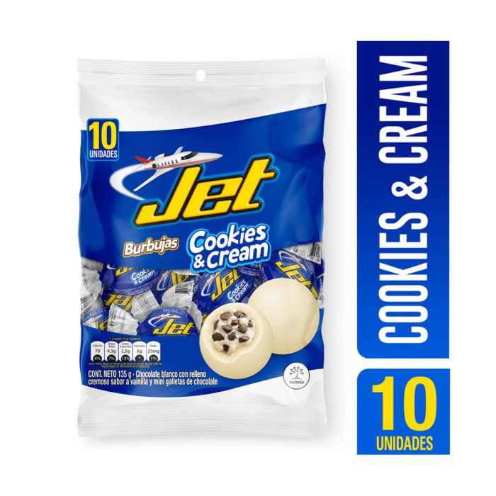 Chocolat Jet Burb.cyc Blan 135 gr 10unds