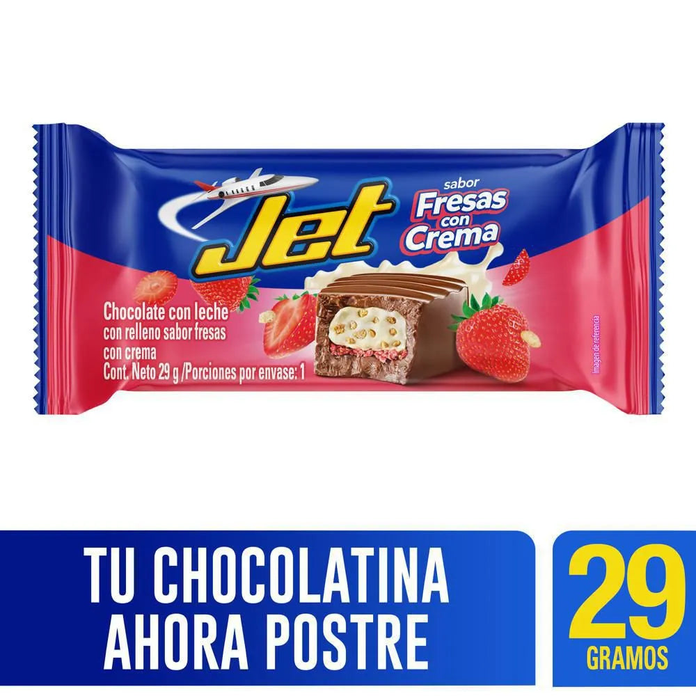 Chocolat.jet Fresas Con Crema 29g 12unds