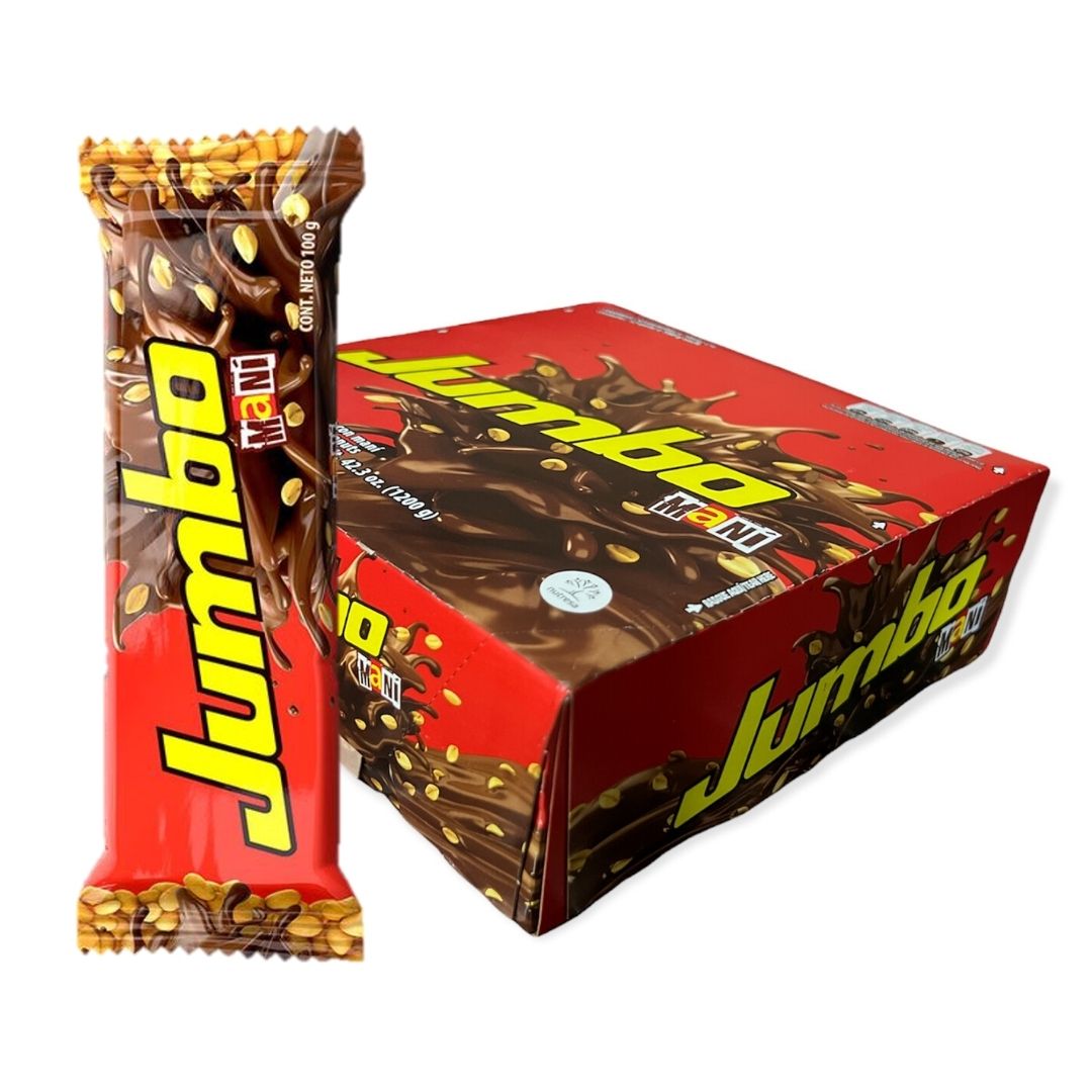Chocolatina Jumbo Mani 90 gr 12 Unidades