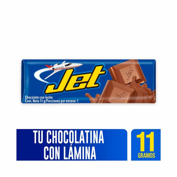 Chocolatina Jet Con Leche 11 gr 50 Unidades