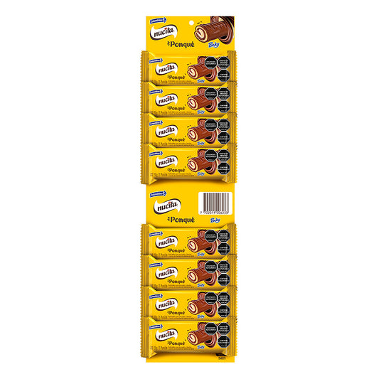 Ponky Crema Nucita Tira 8 Unidades