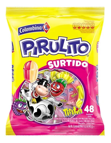 Tipitin Pirulito Surtido 48 Unidad.432 gr