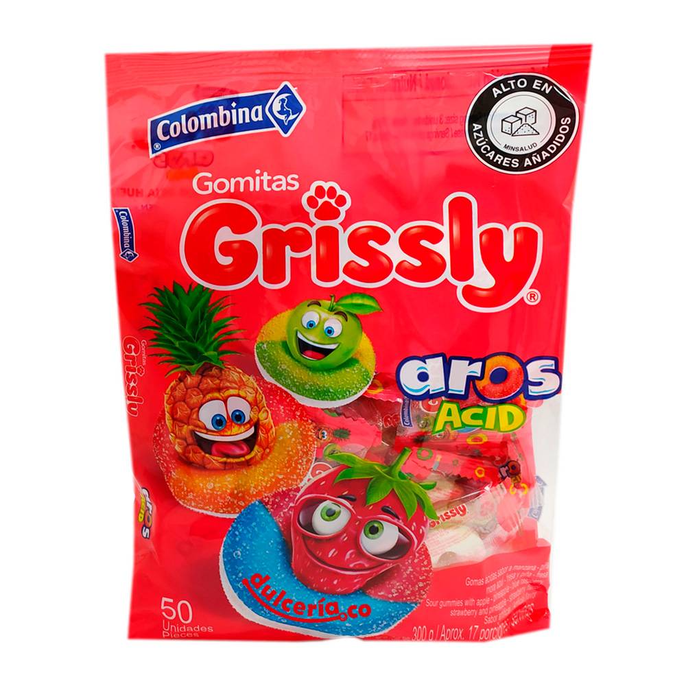 Gomas Grissly Aros Acidos 50 Und