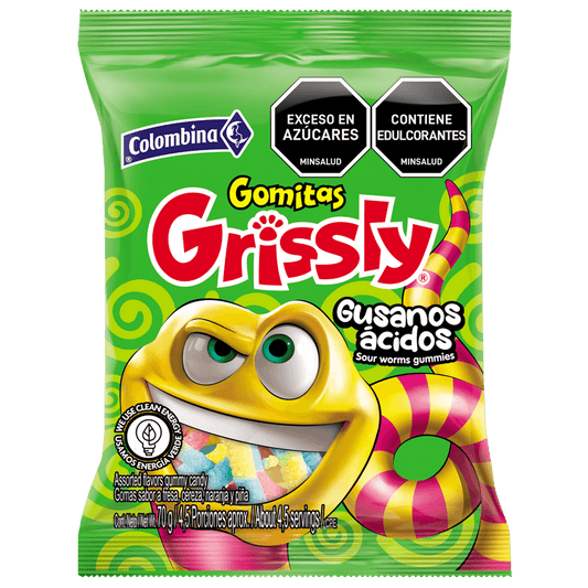 Gomas Grissly Gusanos Ácidos 70 Gramos