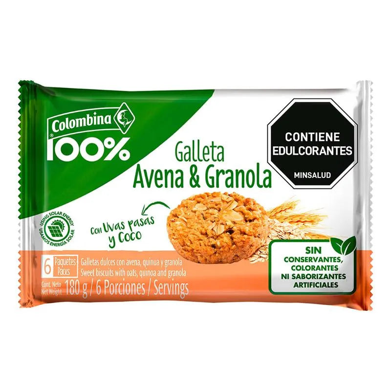 Galletas Con Avena Y Granola 6 Unidades