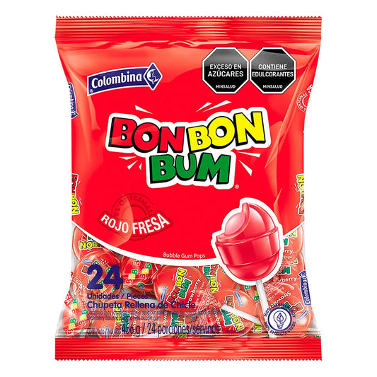 Bon Bon Bum Fresa 24 Unidades