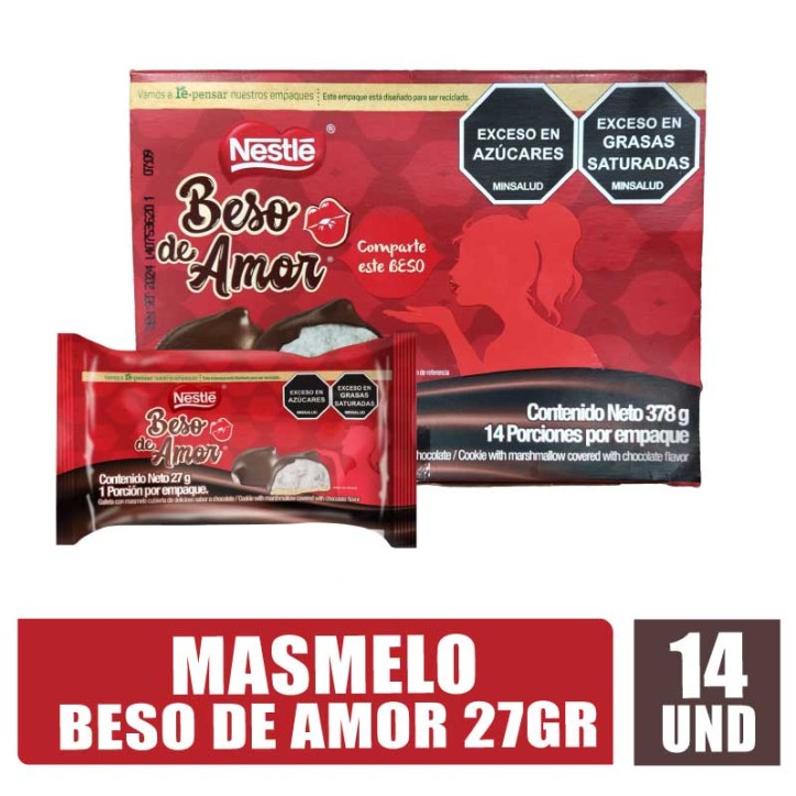 gALLETAS Beso De Amor Display 27gr 14und