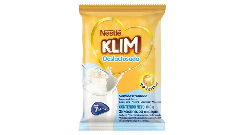 Leche Klim Deslactosada Semidescre.840 g