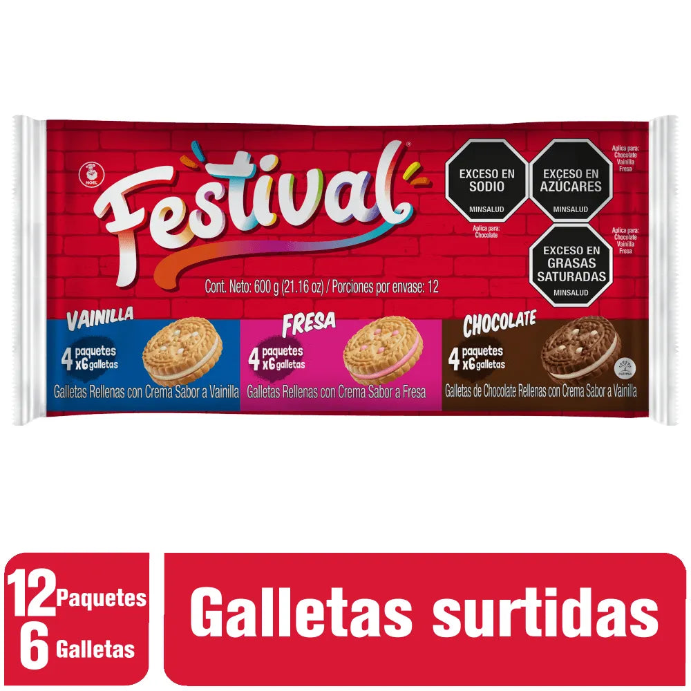 gALLETAS Festival Surtidas 12 Unidad