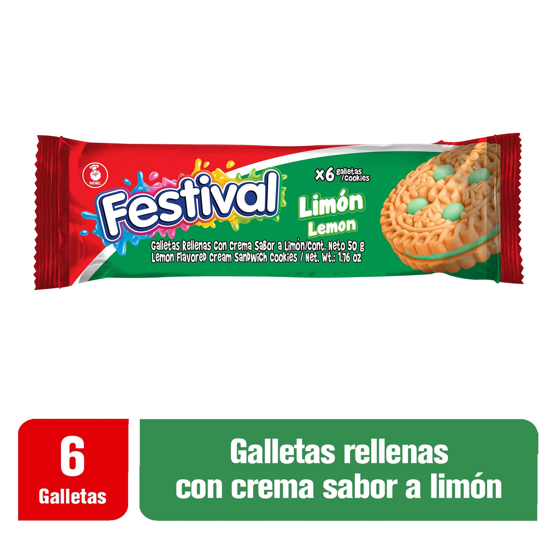 gALLET.FESTIVAL Limon 12 Paq.x6 gALLETAS