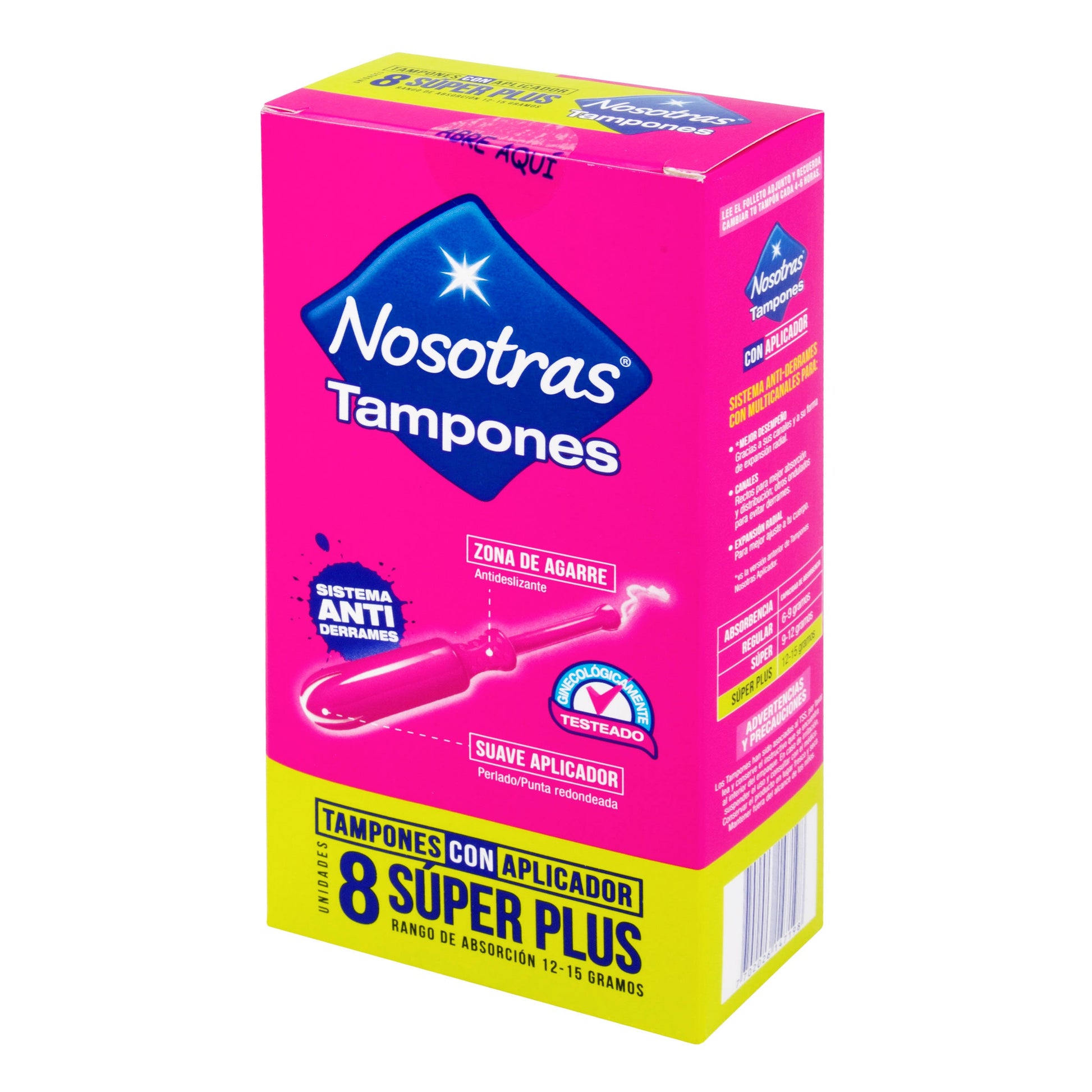 Tamp.nosotras Aplicador Super Plus 8uds