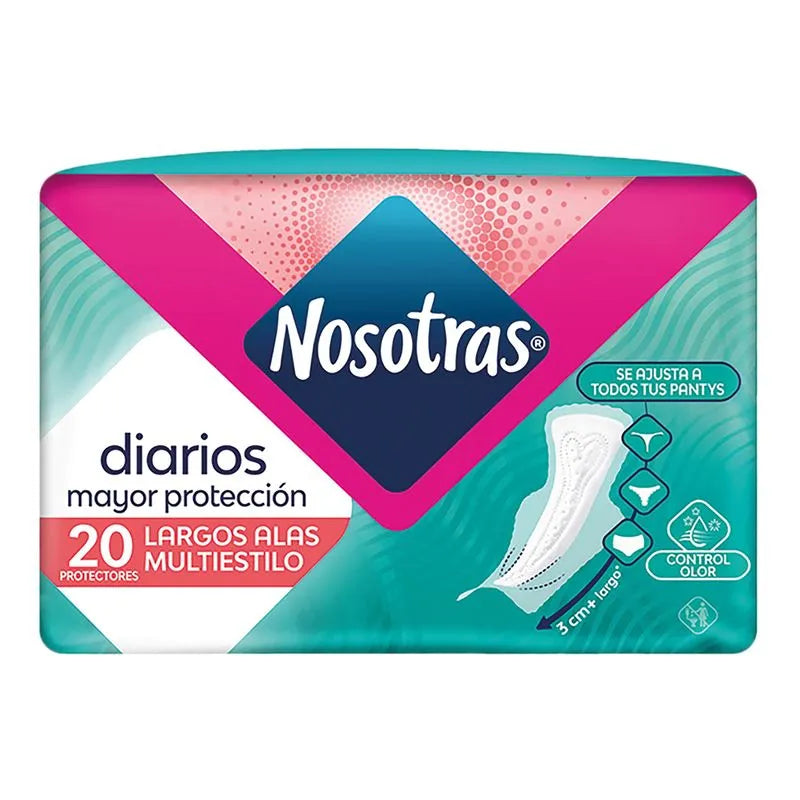 Protector nosotras Dia Lar Alas Multie 20 Uds