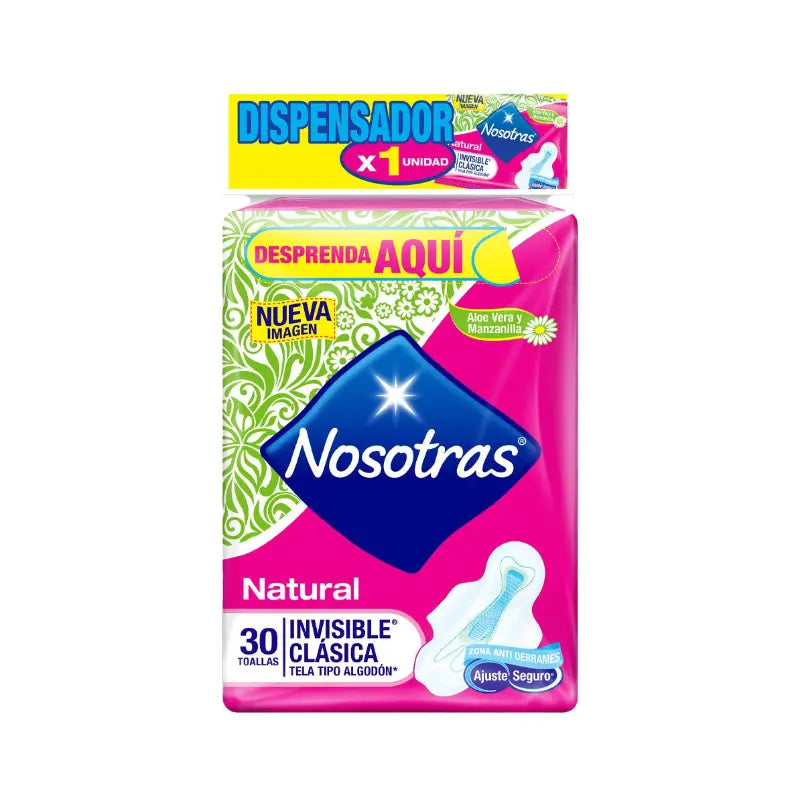 Toa.nosotras Natural Inv.clas.tela 30und
