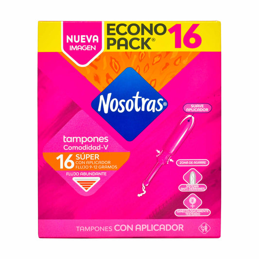 Tampon Nosotras Aplicador Super 16 Unidades