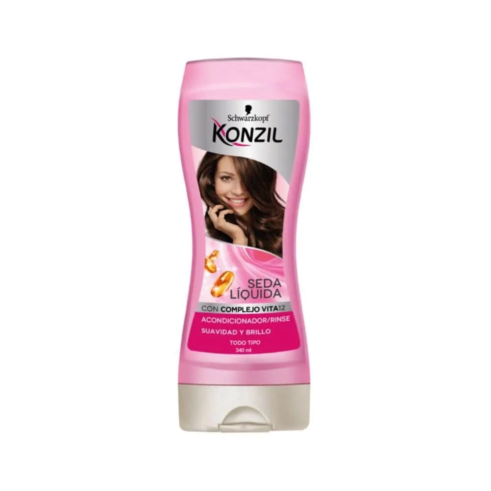 Acondicionador.KONZIL Seda Liquid.com.vit12 340ml