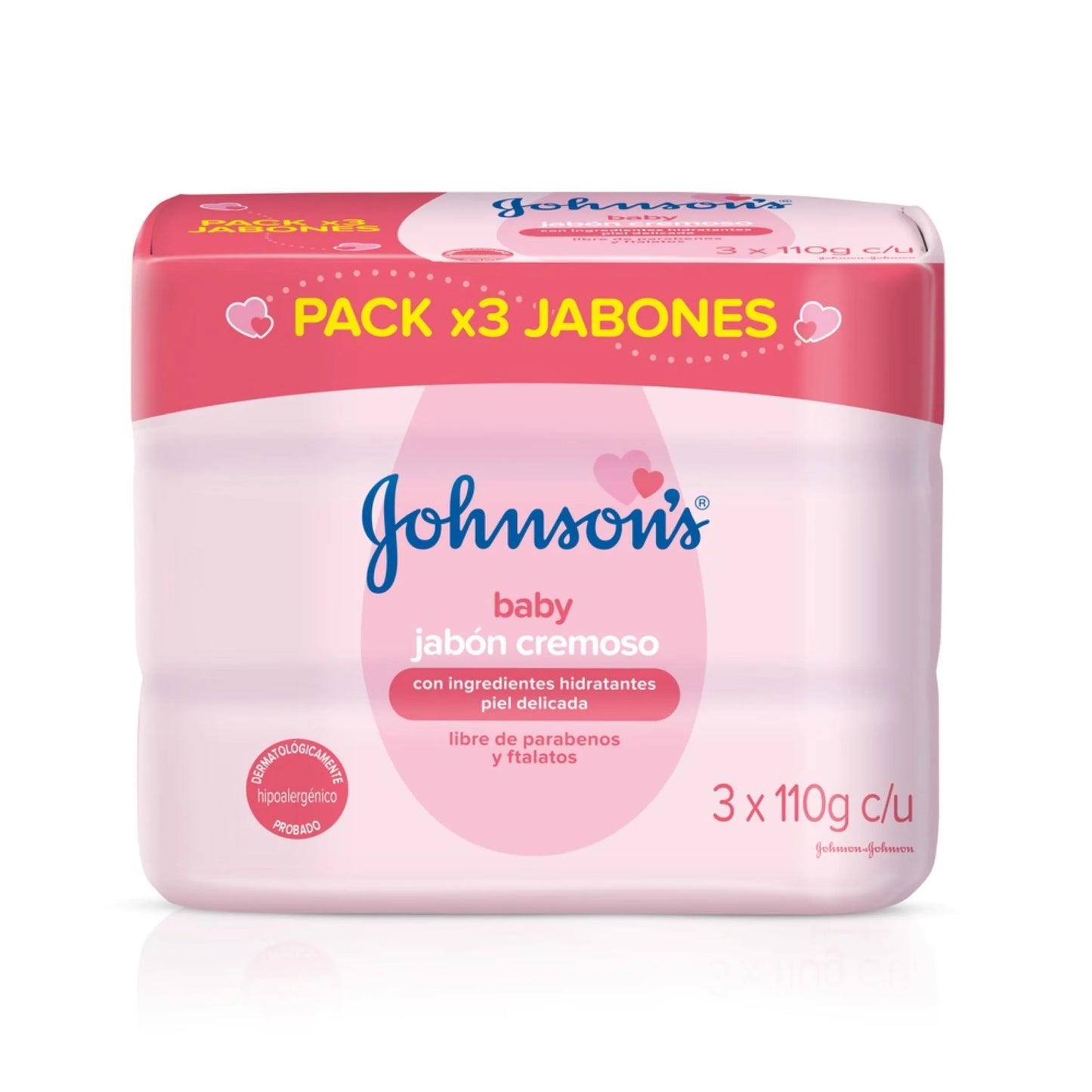 3 Jabón Jj Baby Humectante 110 gr