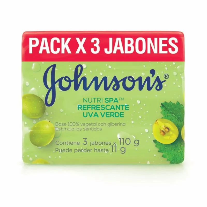 3 Jabón Jj Adulto Uva Verde 110 gr