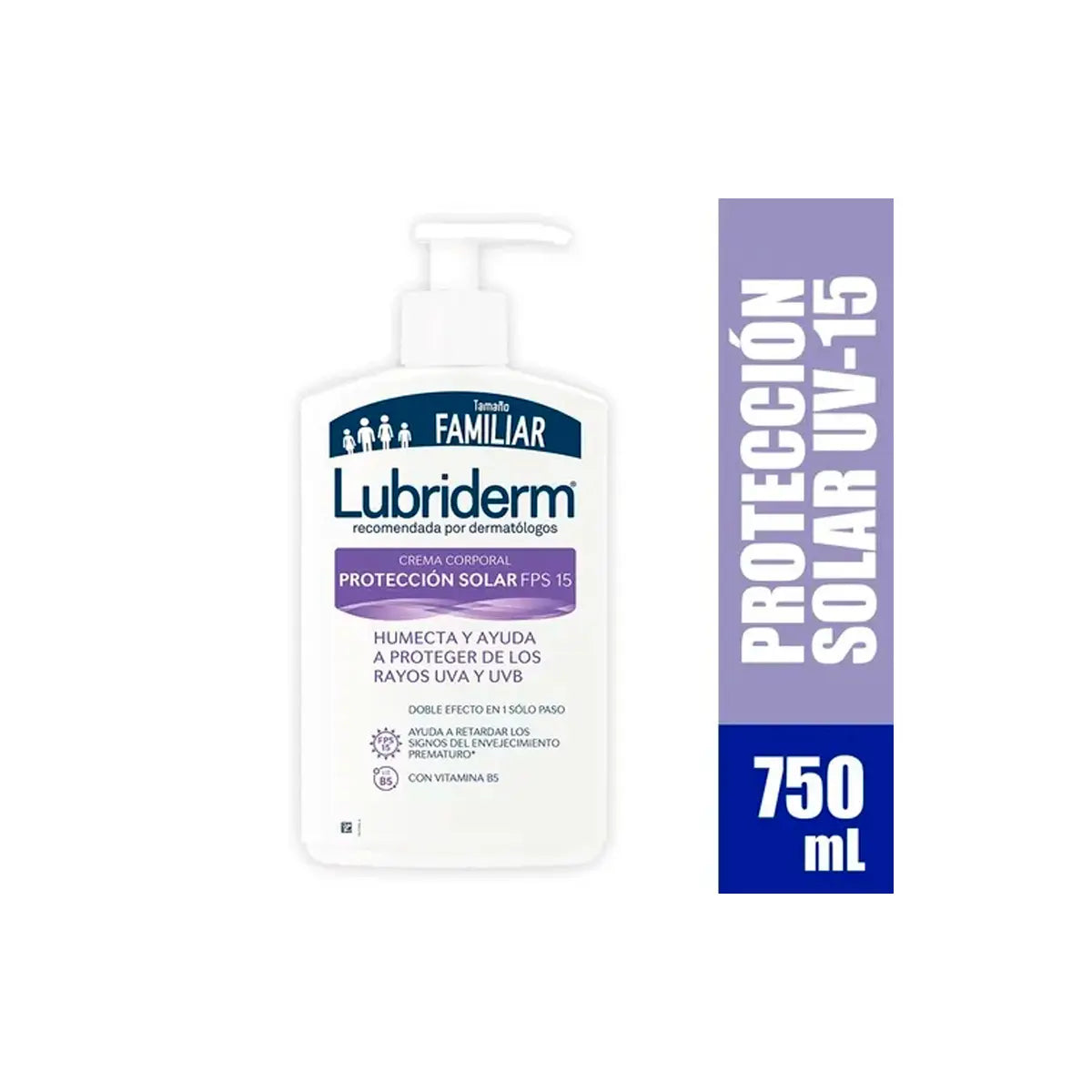 LubricanteDERM Loción.UV 15 Con Valvula 750 ml