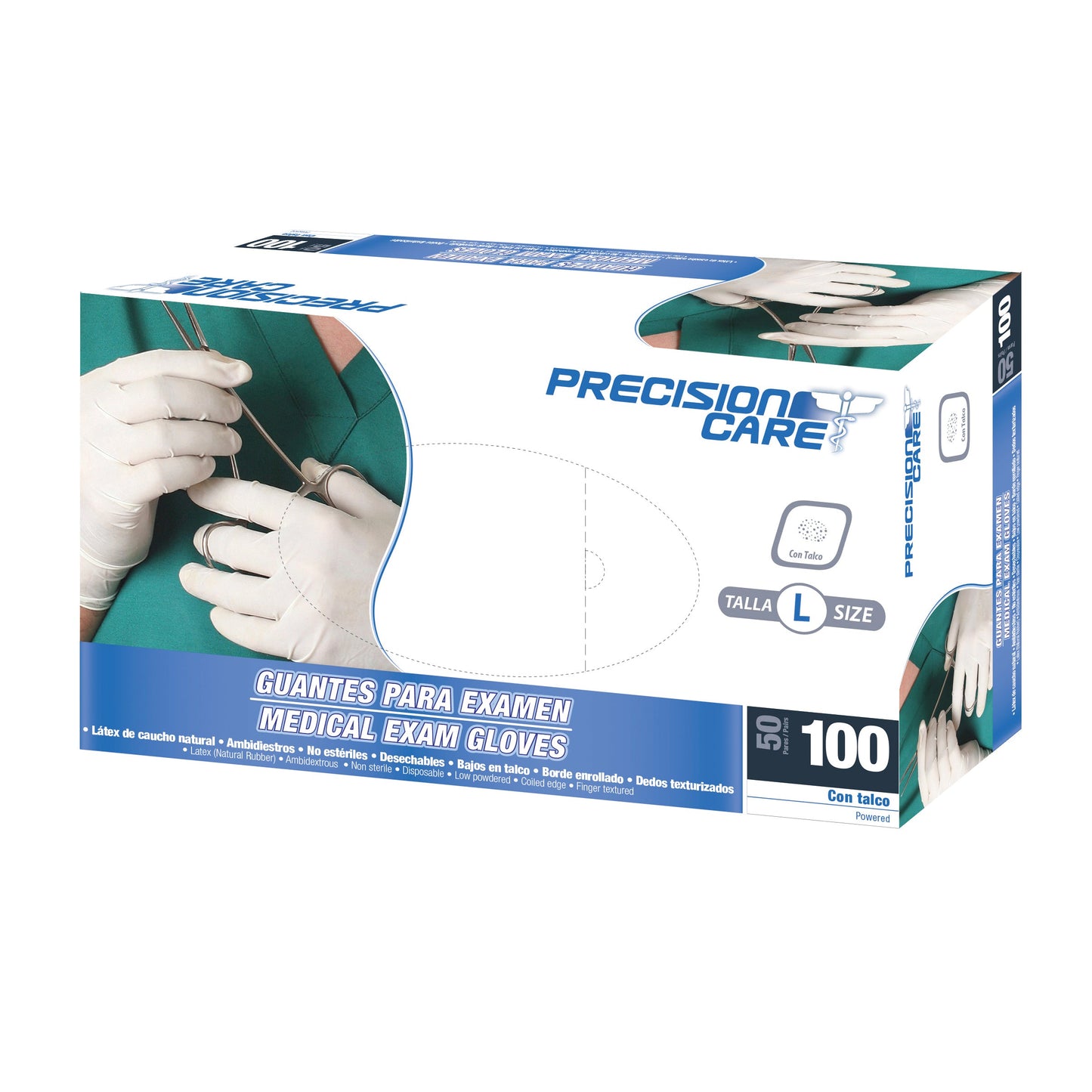 Guante Desech.precision Latex 100 Unidad L