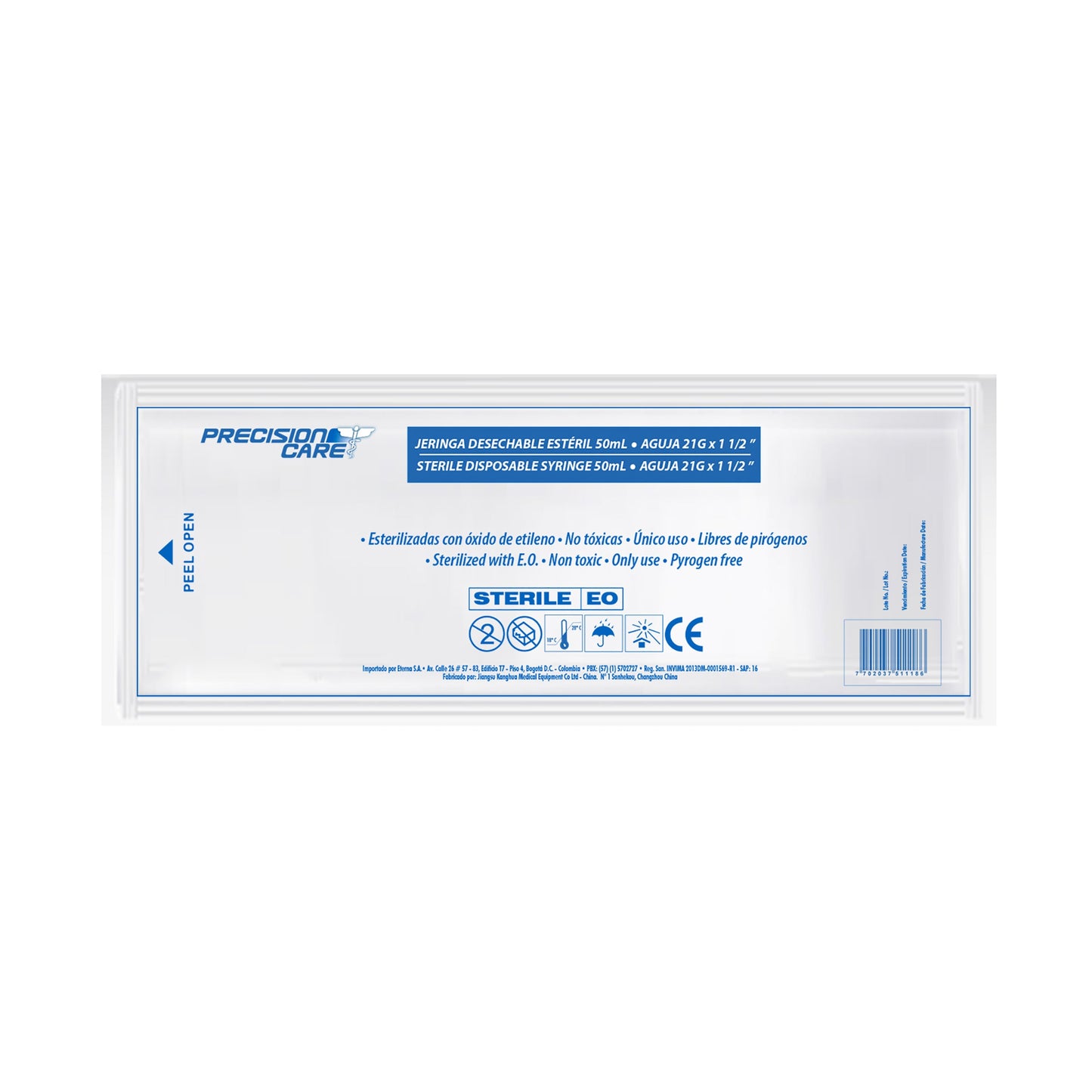 Jeringa 3p 50 ml C.agu.precision Eterna