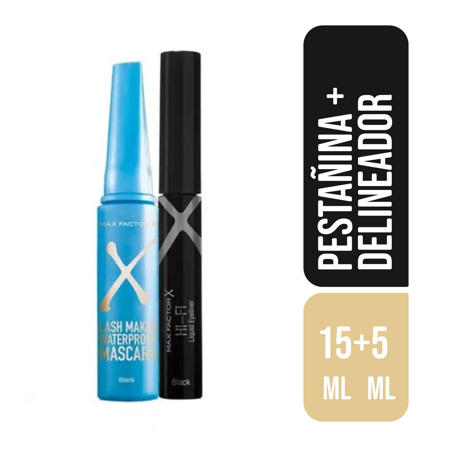 Pestañina Lash Maker Negra + Delineador Negro