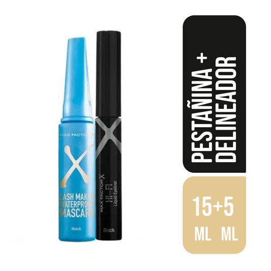 Pestañina Lash Maker Negra + Delineador Negro