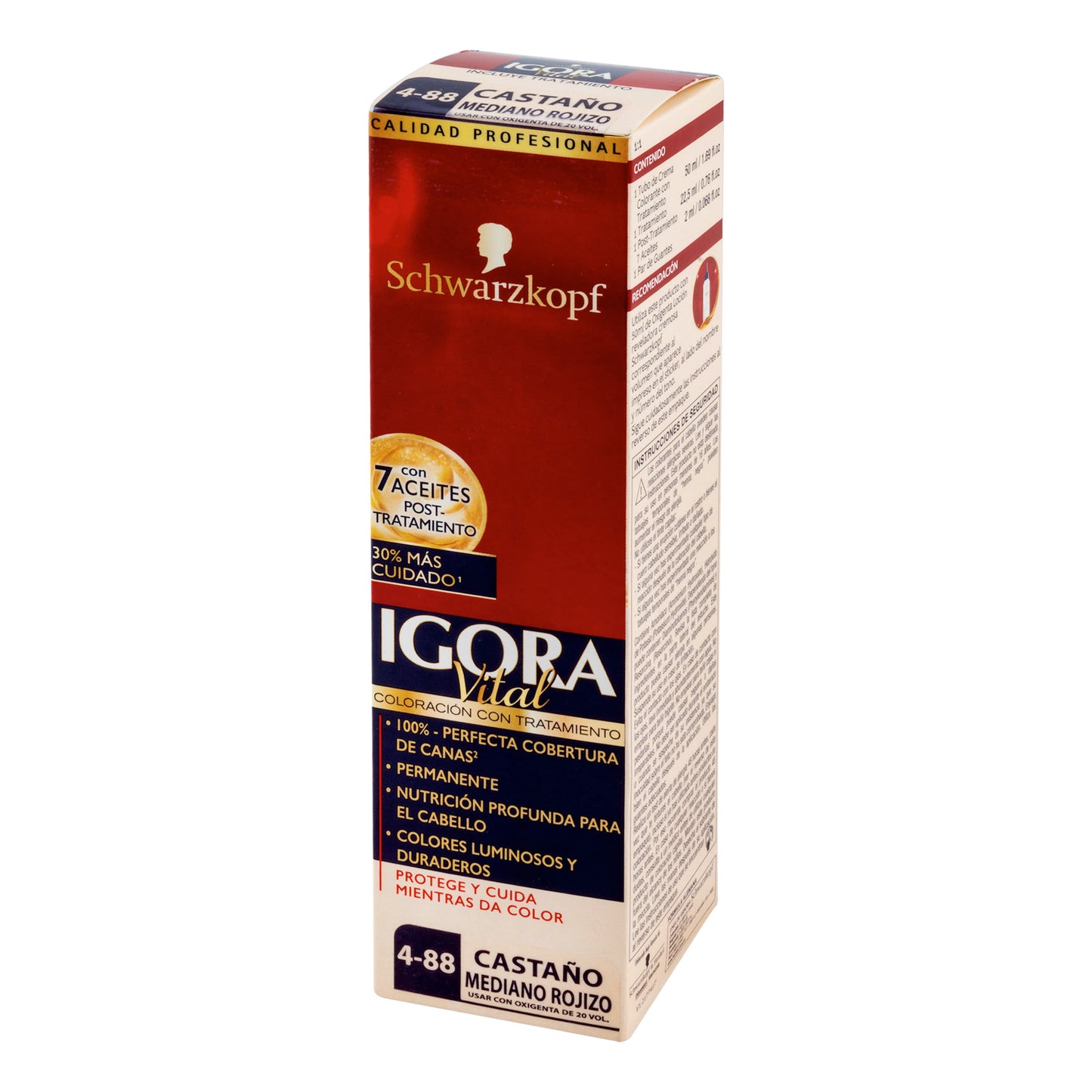 Igora Vital Tubo 4-88 Castaño Medio Rojizo