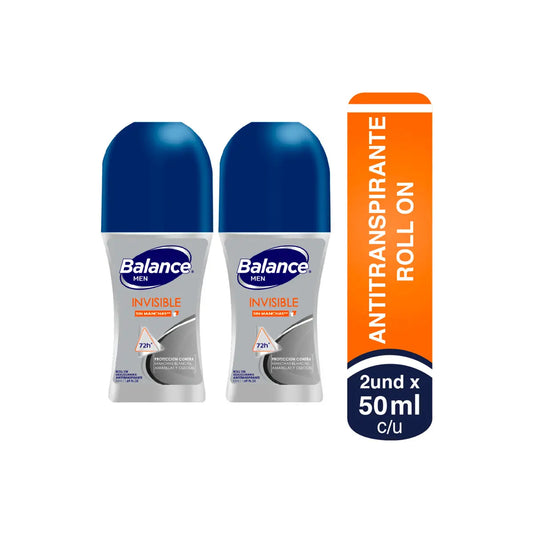 2 Desodorante balance Rol.invisible 50ml H P.e