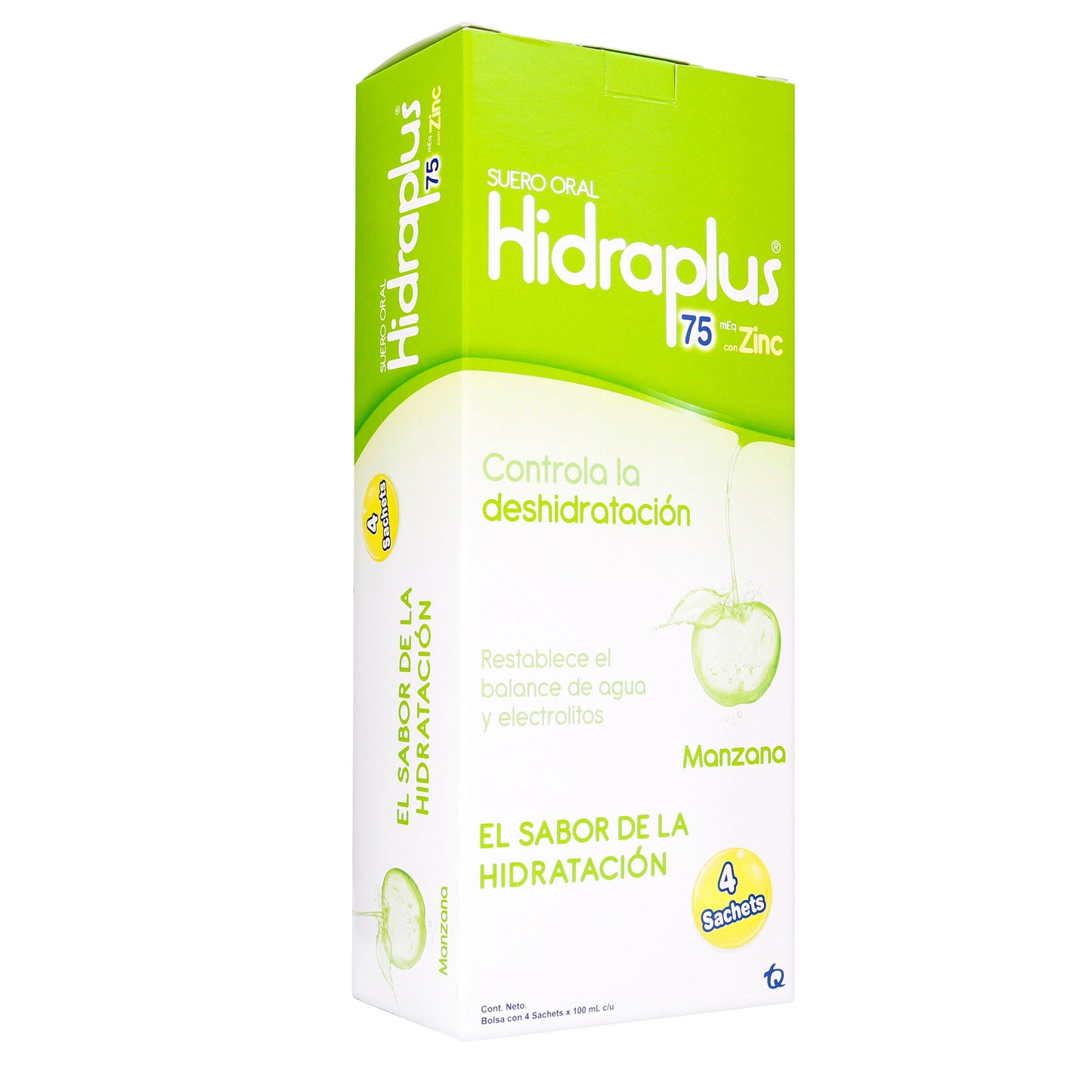 HidratantePLUS 75 Zinc Manzana Bol.100ml 4und