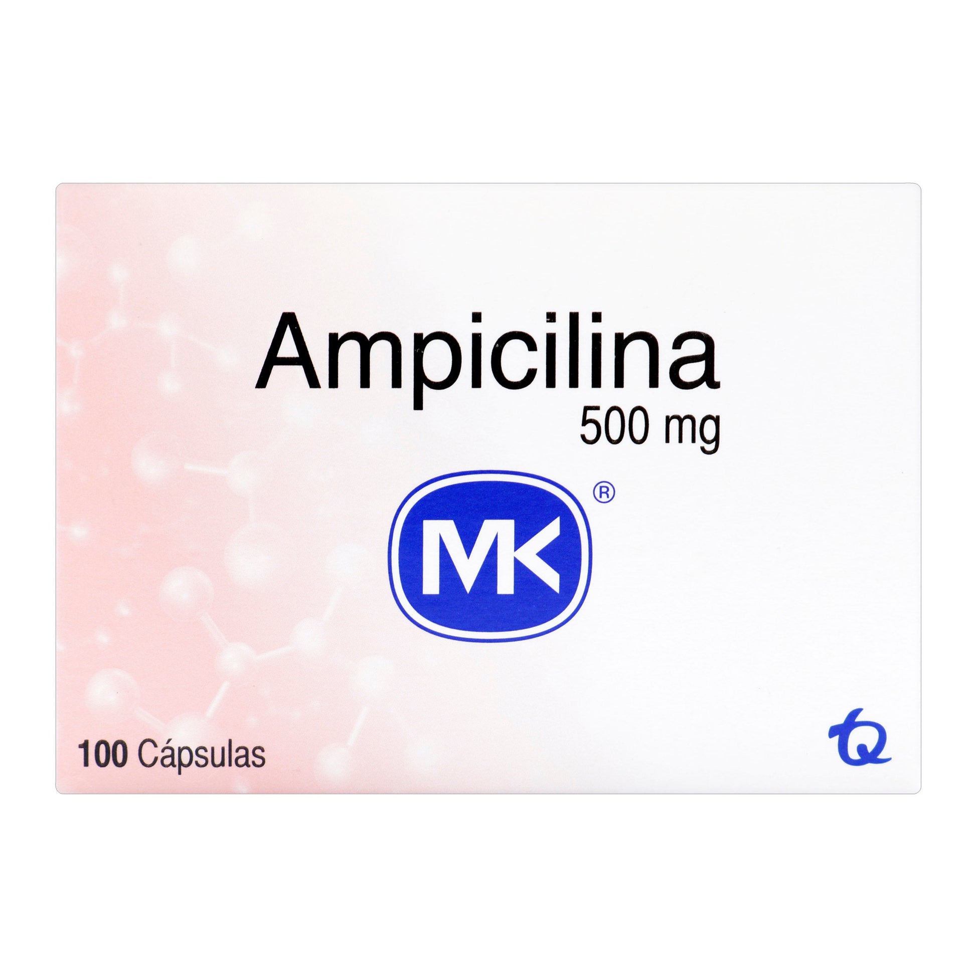 Ampicilina 500 mg 100 Cápsulas Mk