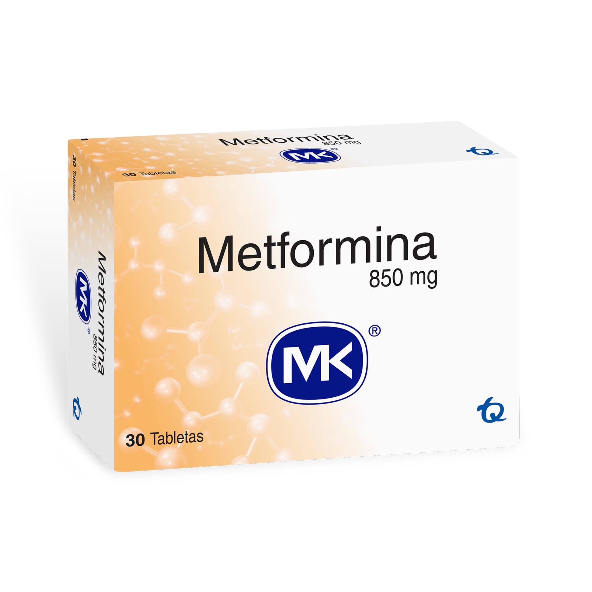 Metformina 850 mg 30 Tabletas Mk