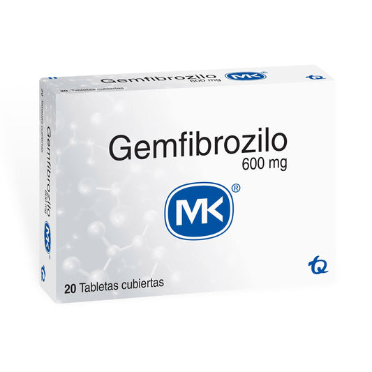 Gemfibrozilo 600 mg 20 Tabletas Mk