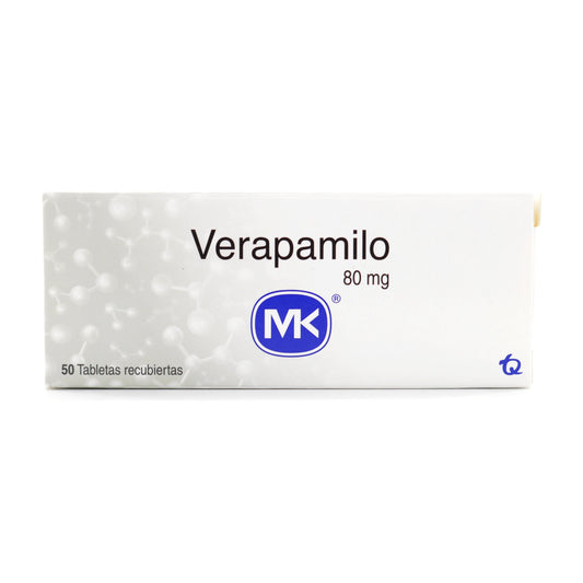 Verapamilo 80 mg 50 Tabletas Mk