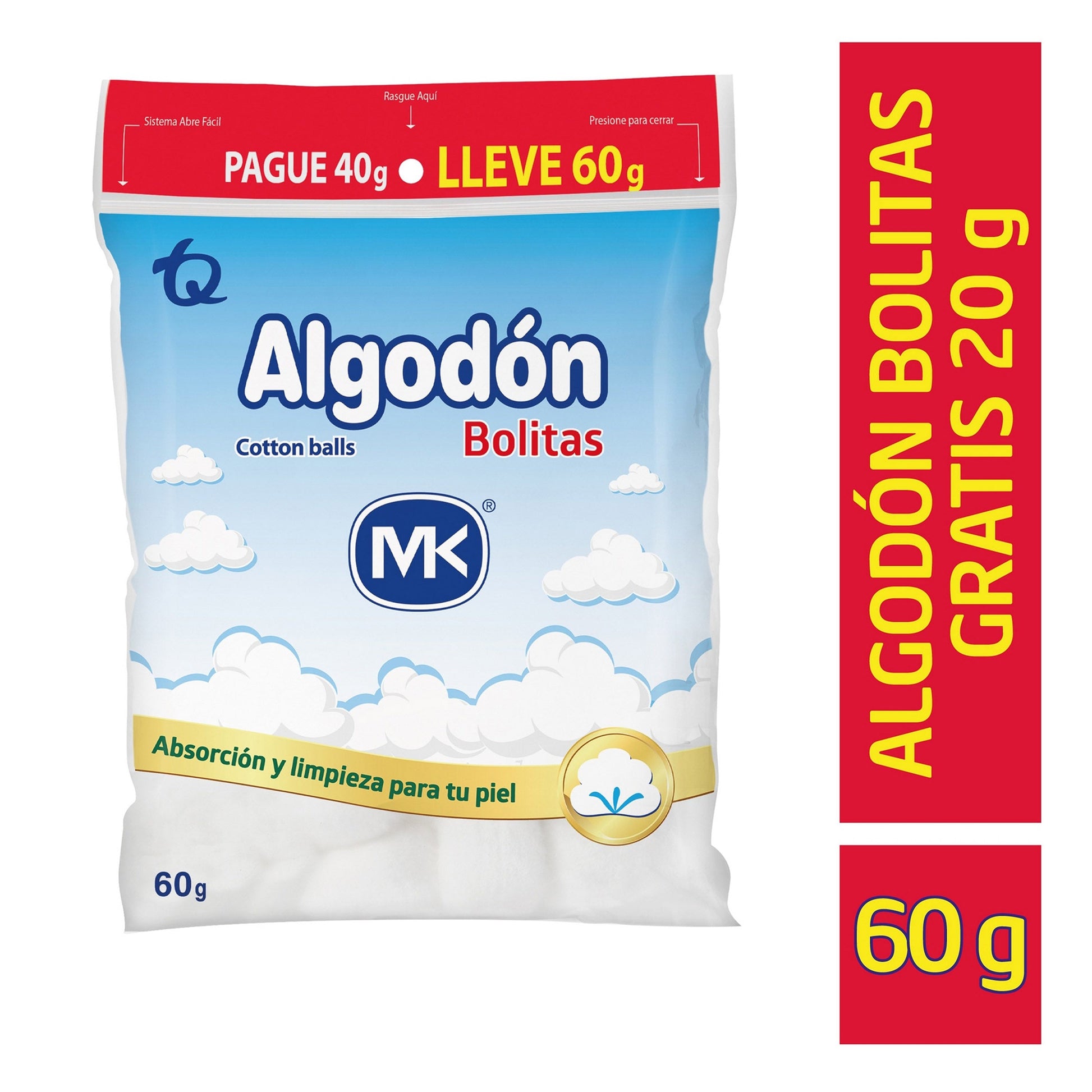 Algodón Mk PomoS Bolsa 40 grA grAT 20 gr