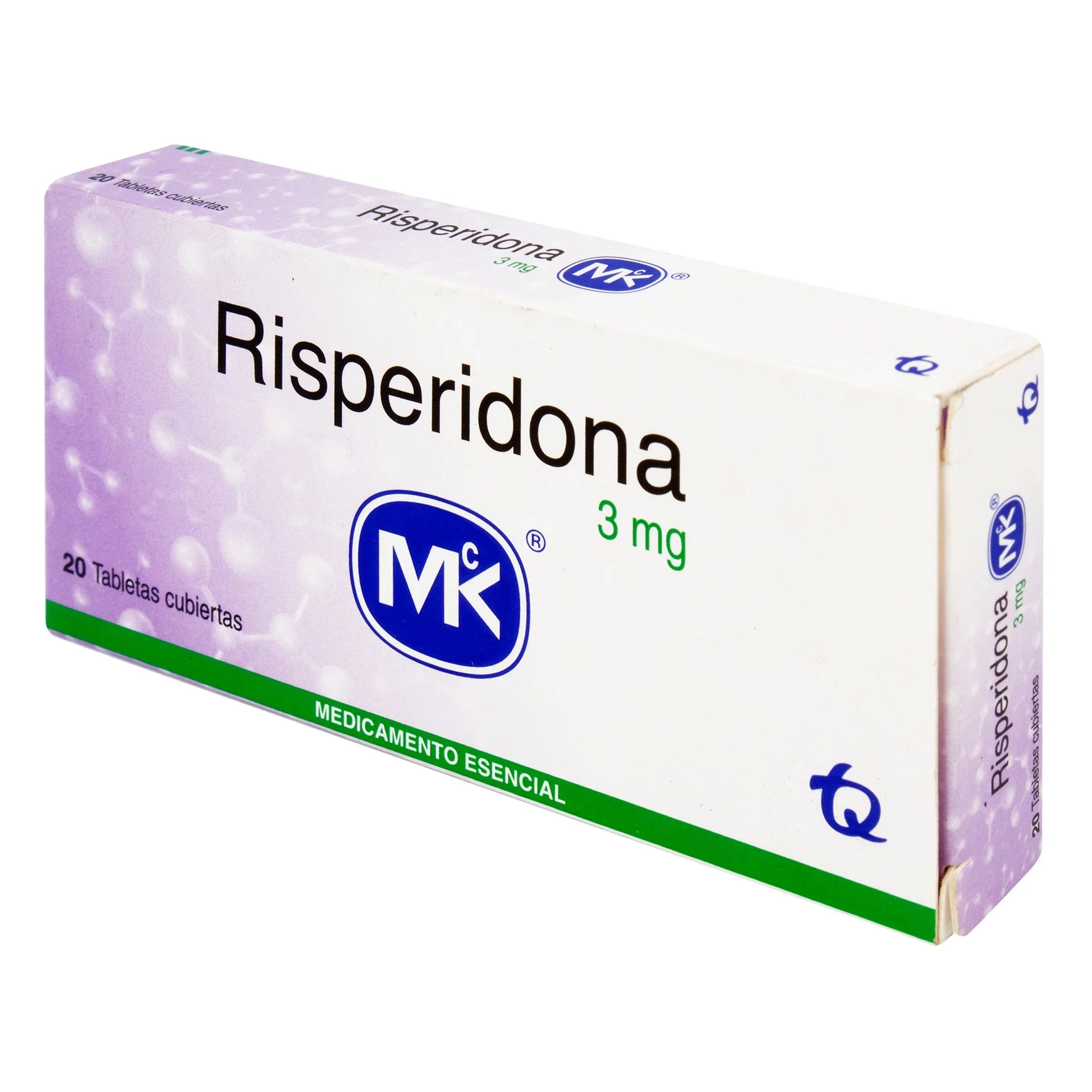 Risperidona 3 mg 20 Tabletas Mk (a)