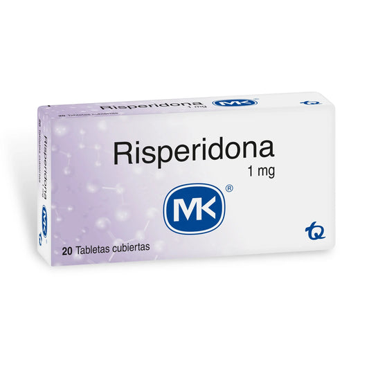 Risperidona 1 mg 20 Tabletas Mk