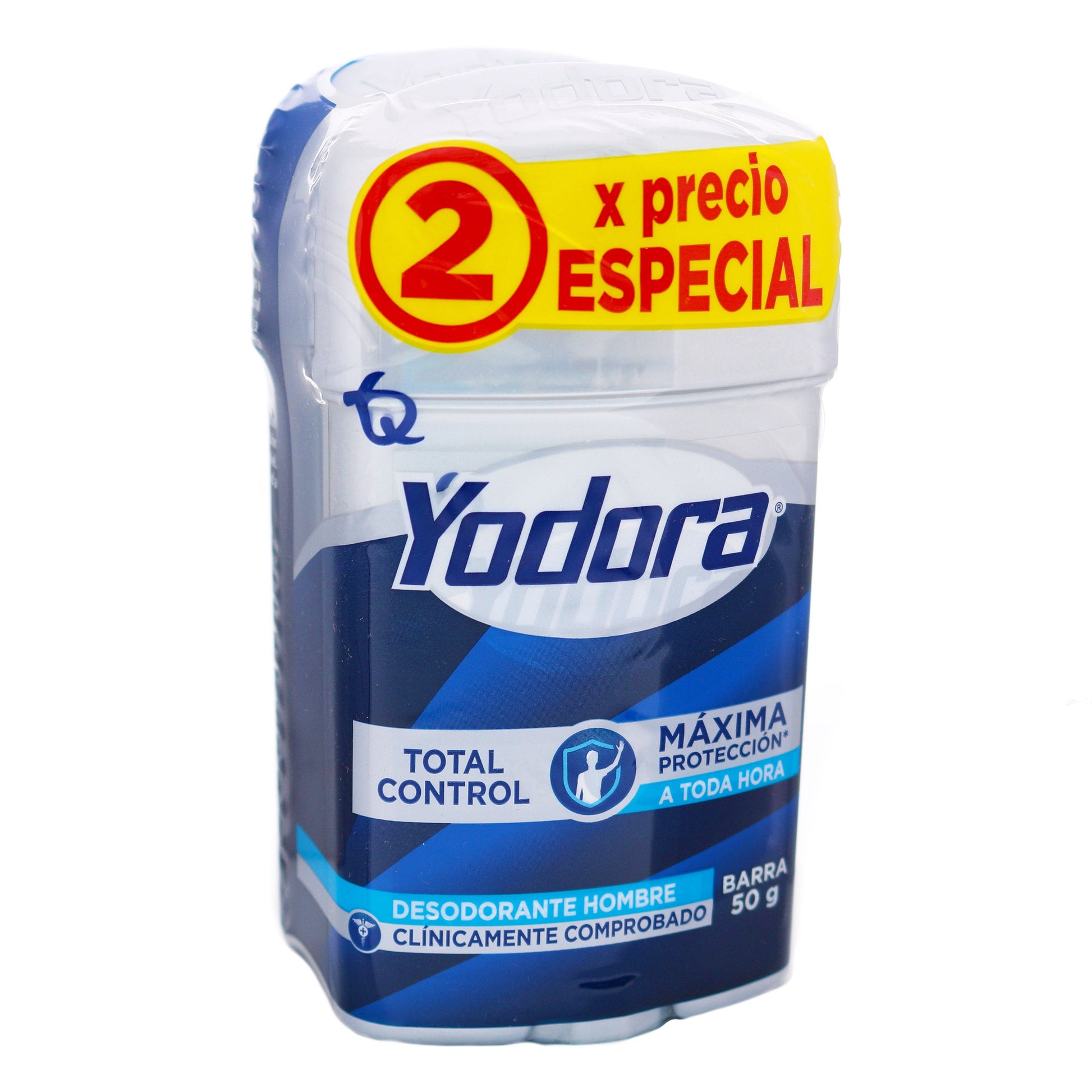2 Desodorante   Yodora Bar Tota Control 50gr P.e H